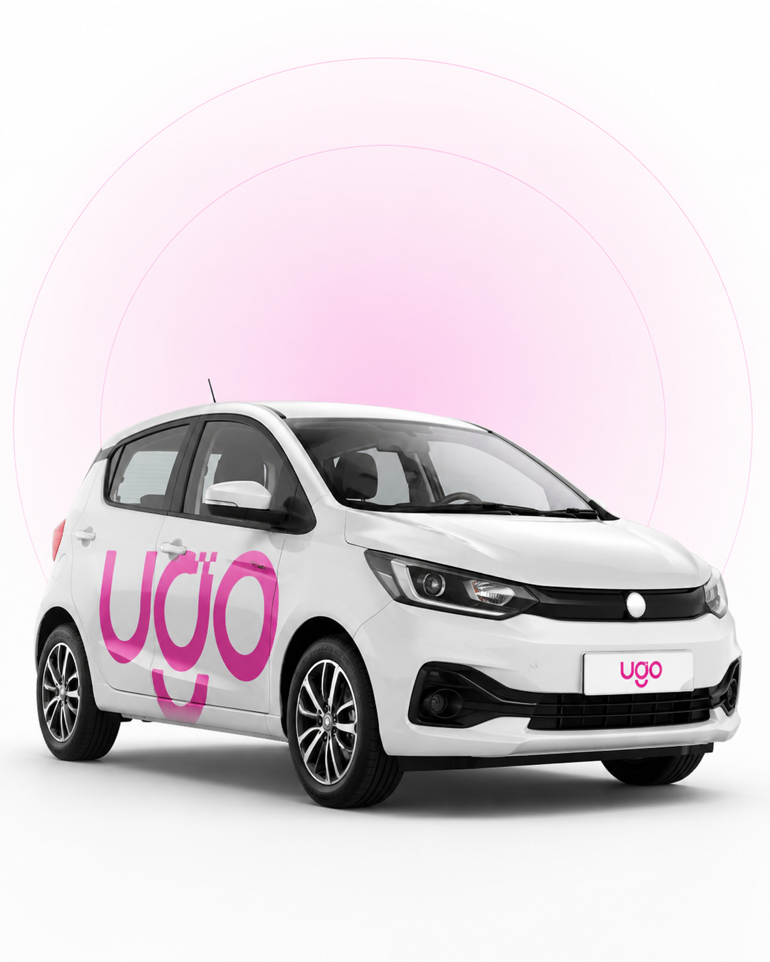 Automóvil con identidad visual de UGO